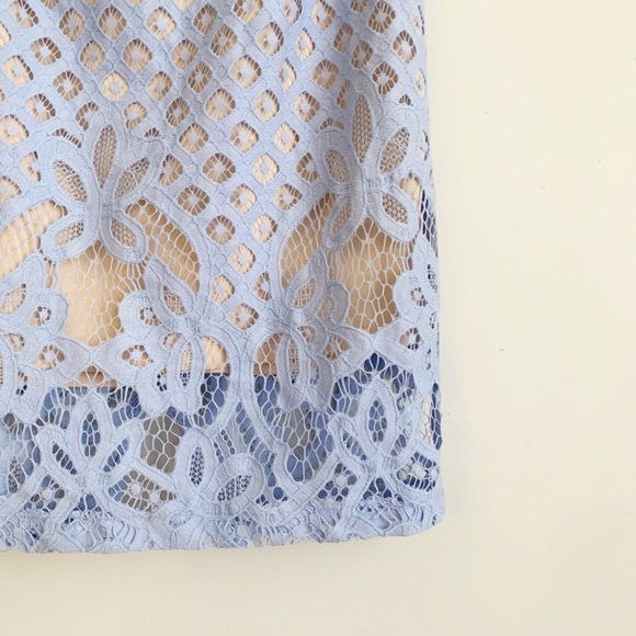 Lulus Steal A Kiss Lace Blue Bodycon Mini Dress - Picture 8 of 16